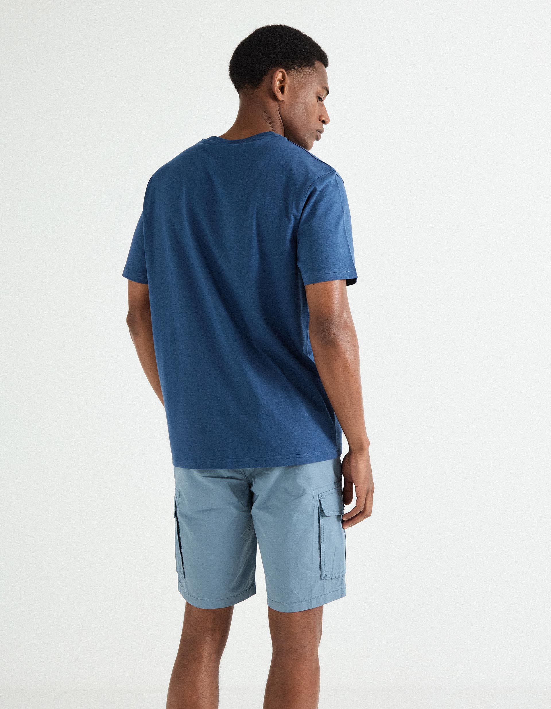 T-shirt Print, Homem, Azul Escuro