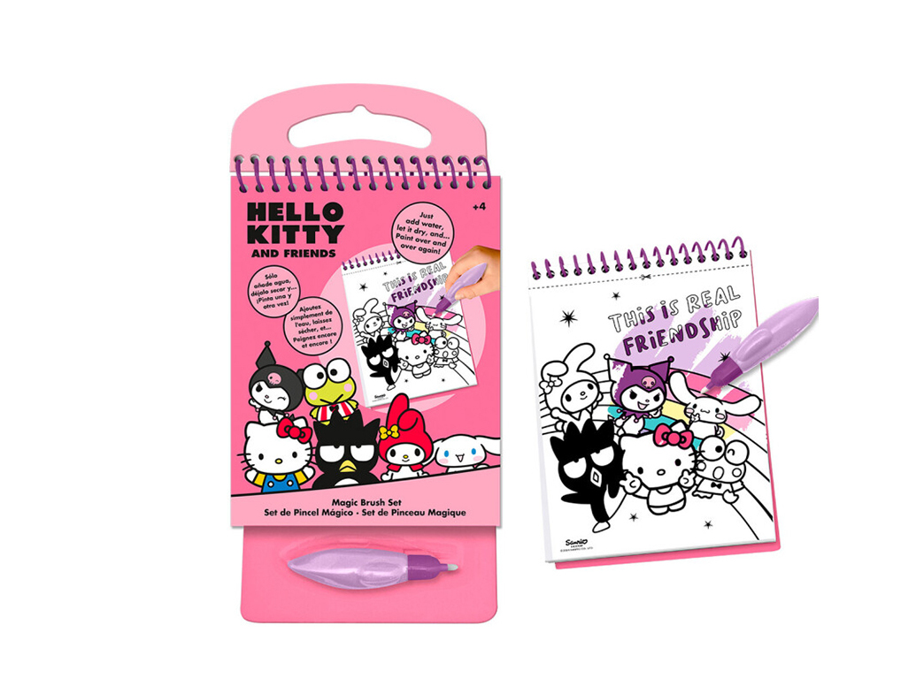 KIT PINTA COM ÁGUA DO ART HELLO KITTY AND FRIENDS