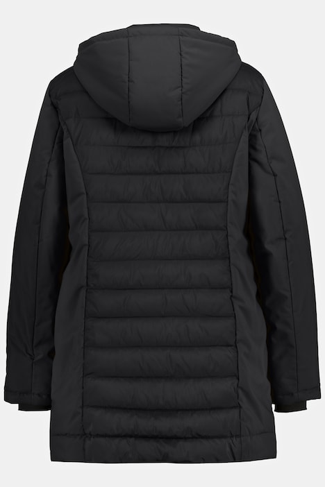 Hybrid-Jacke, wasserabweisend, Stepp/Softshell, Kapuze