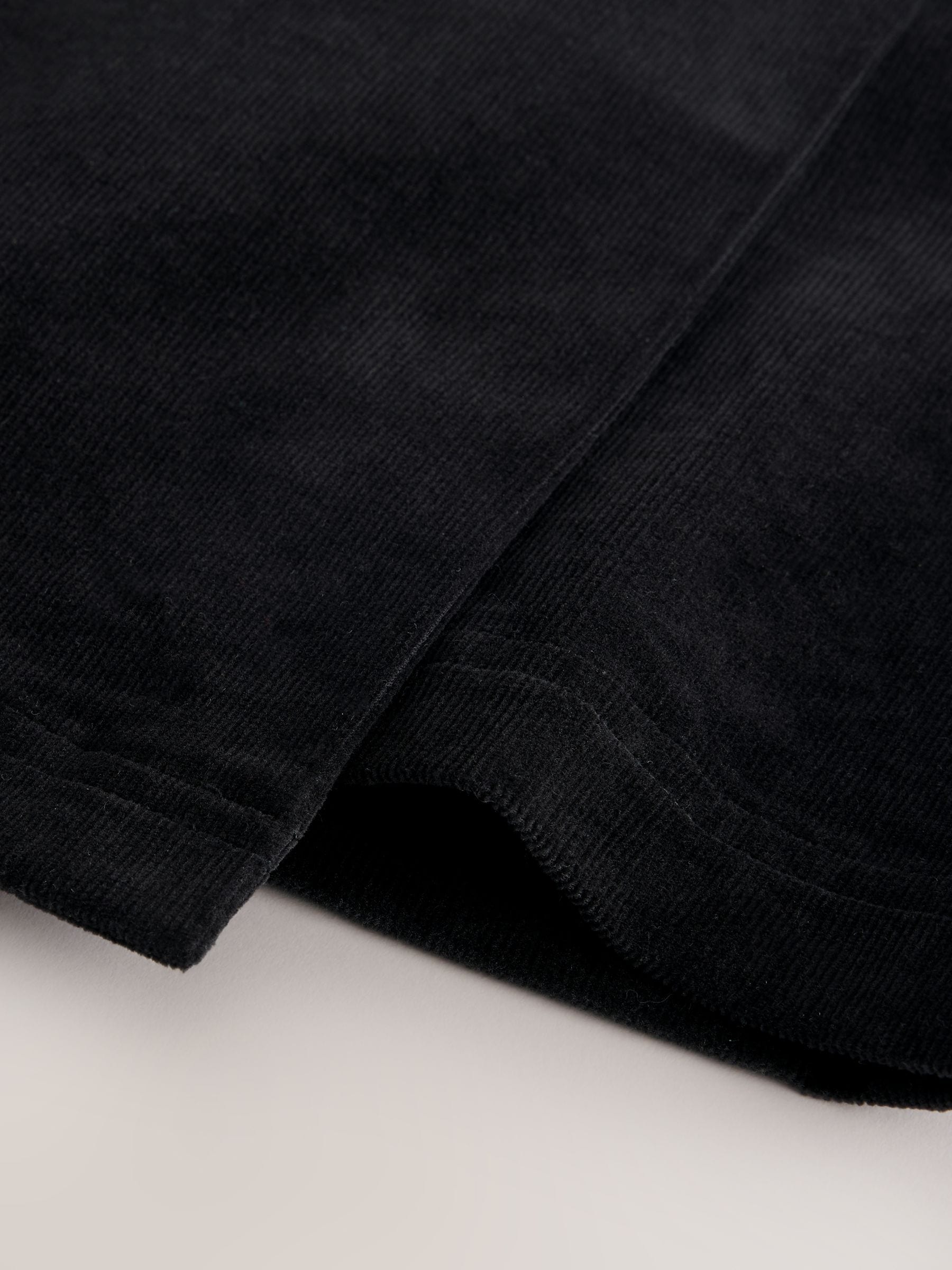 Zwart - Corduroy mini-wikkelrok