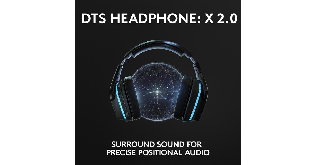 LogitechG935 Wireless 7.1 Surround Sound LIGHTSYNC over-ear gaming headset  (Zwart, Pc, PlayStation 4, Xbox One, Nintendo Switch)