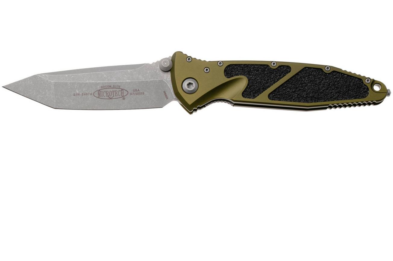 Microtech Socom Elite 161-10APOD, Stonewashed M390 Tanto, OD Green Aluminum zakmes