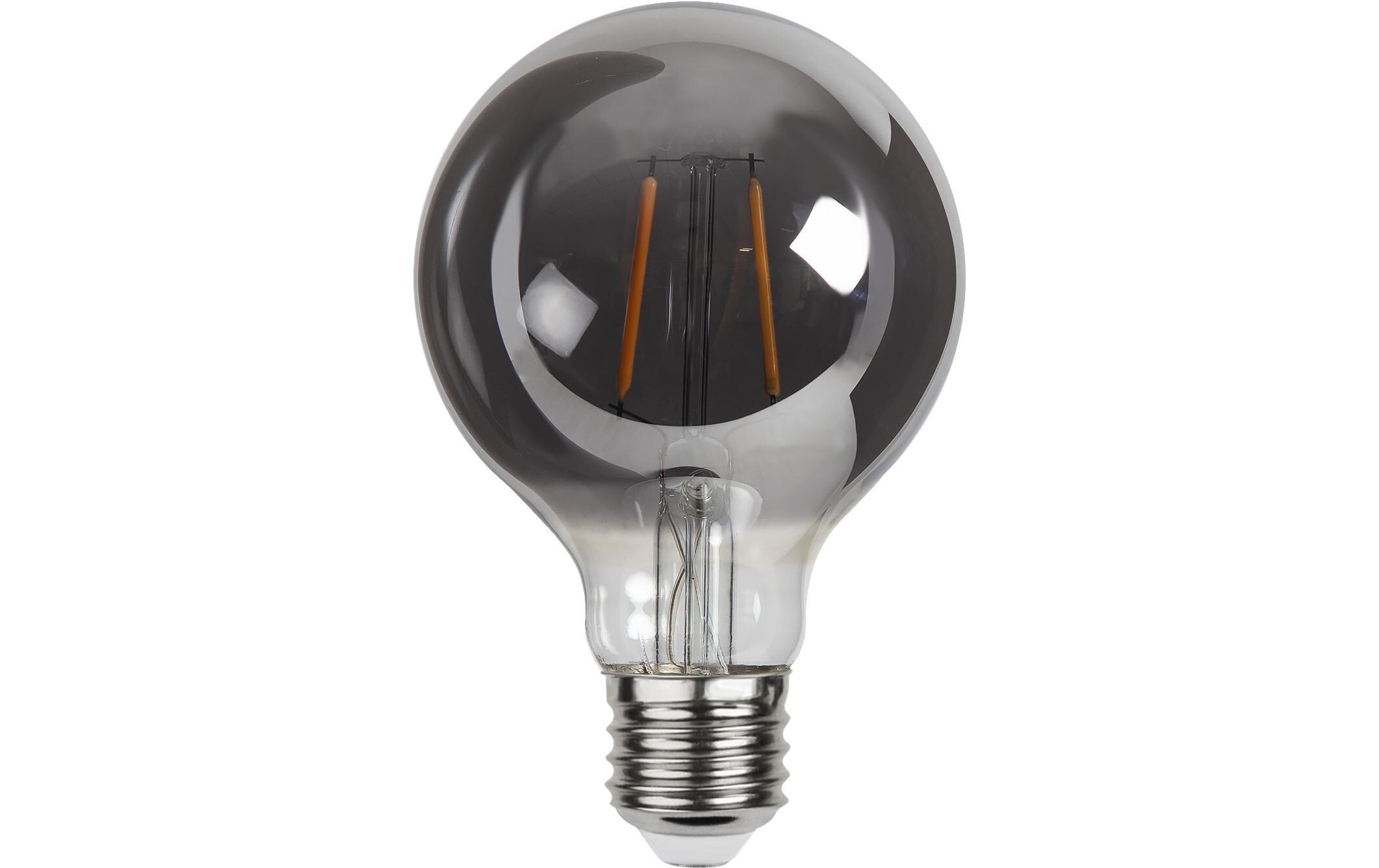Lampe Plain Smoke G80 1.8 W (15 W) E27 WarmweissFilamentleuchtmittel in Globeform mit geschwärztem Glas