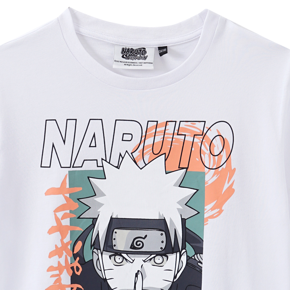 Yigga NARUTO T-Shirt mit großem Motiv weiss
