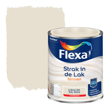 Flexa Strak in de Lak binnenlak hoogglans RAL 9001 crème wit 750 ml
