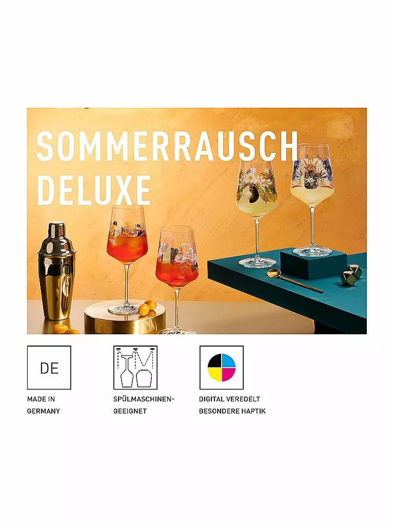 RITZENHOFF Aperitifglas 2er Set SOMMERRAUSCH APERIZZO #17 und #18 Sixto-Juan Zavala bunt