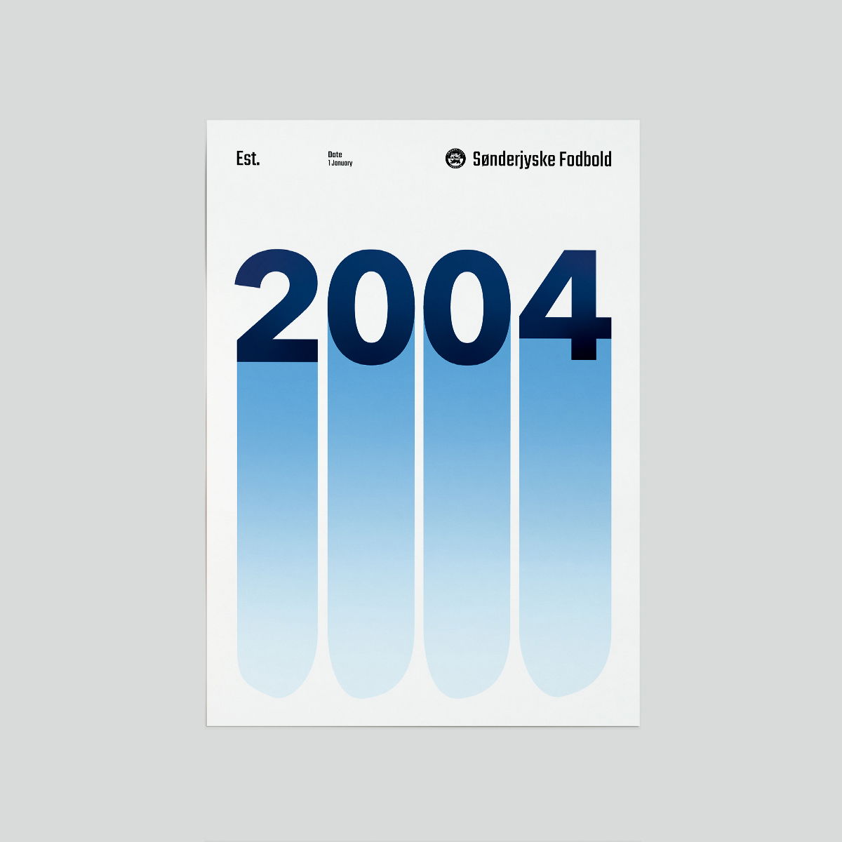 Sønderjyske Fodbold Plakat 2004 50x70 cm