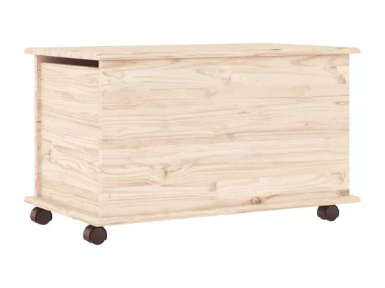 Coffre de rangement à roulettes ALTA 73x39,5x44 bois de pin