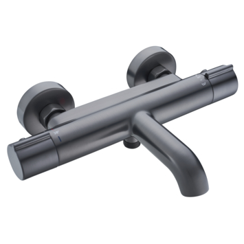 Atlantic thermostatische badkraan Colin gun metal 15 cm