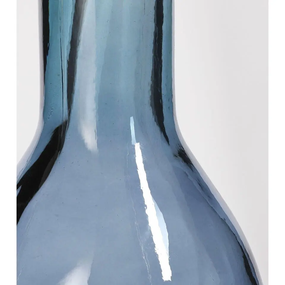 Mica Decorations Vaas - fles - Rioja - blauw - glas - 18 x 75 cm