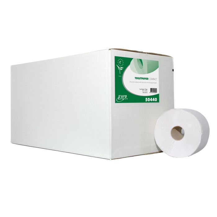 Toiletpapier Compact toiletrol 2-laags 238224 P50440 compact 2laags 100meter ECO 24rollen zonder dop (P50440) (238224)