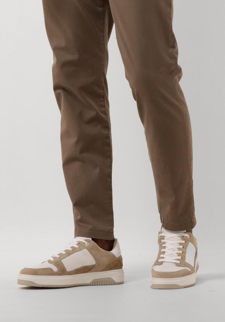 witte nubikk lage sneakers basket court heren