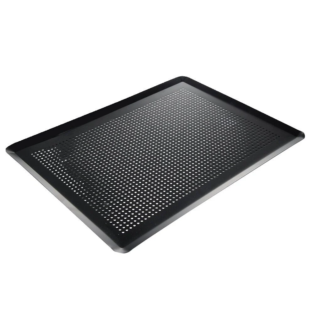 Plaque pâtissière perforée acier noir 39,6x29,6cm