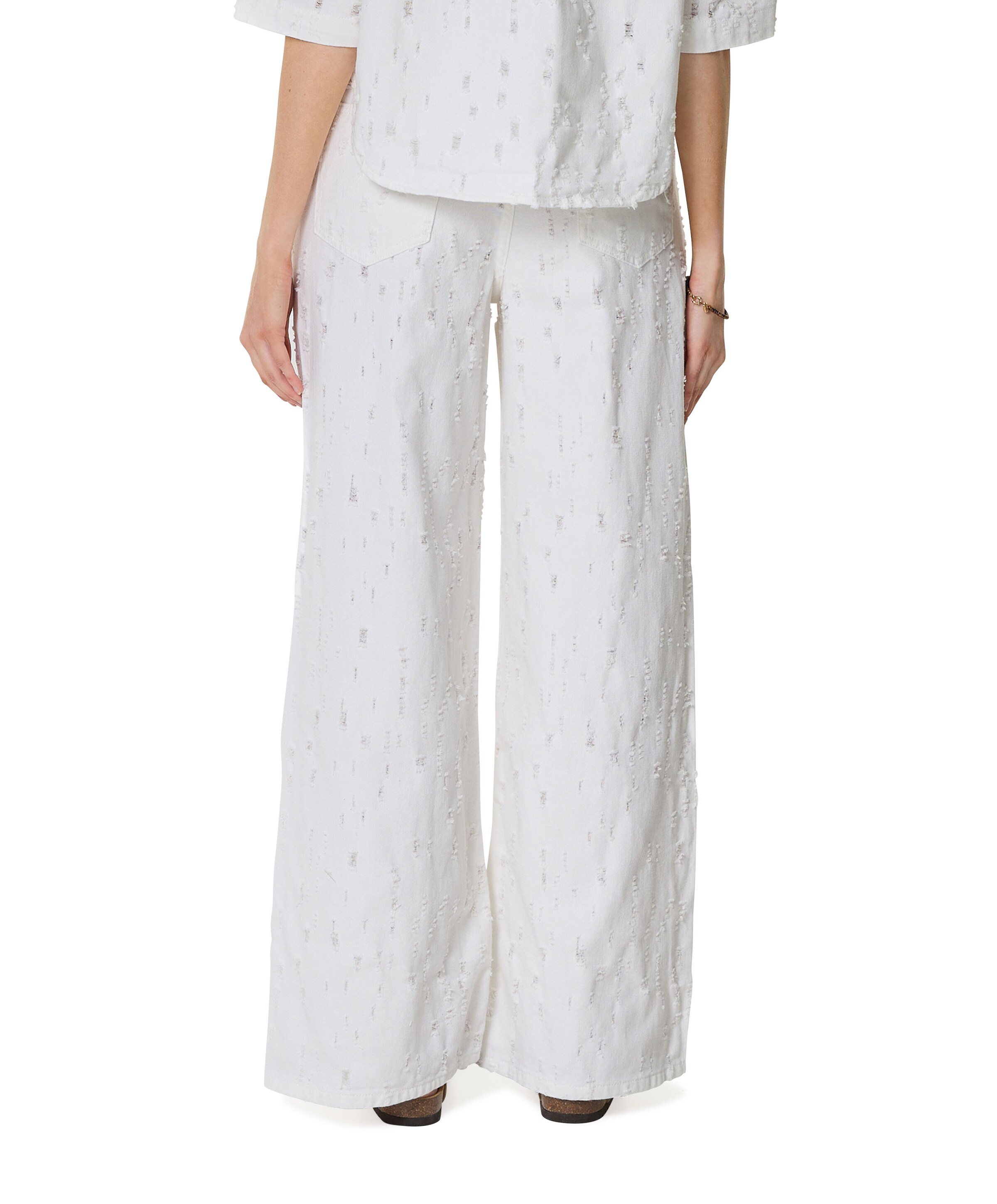 Moscow 104-02-Distress dames broek ecru