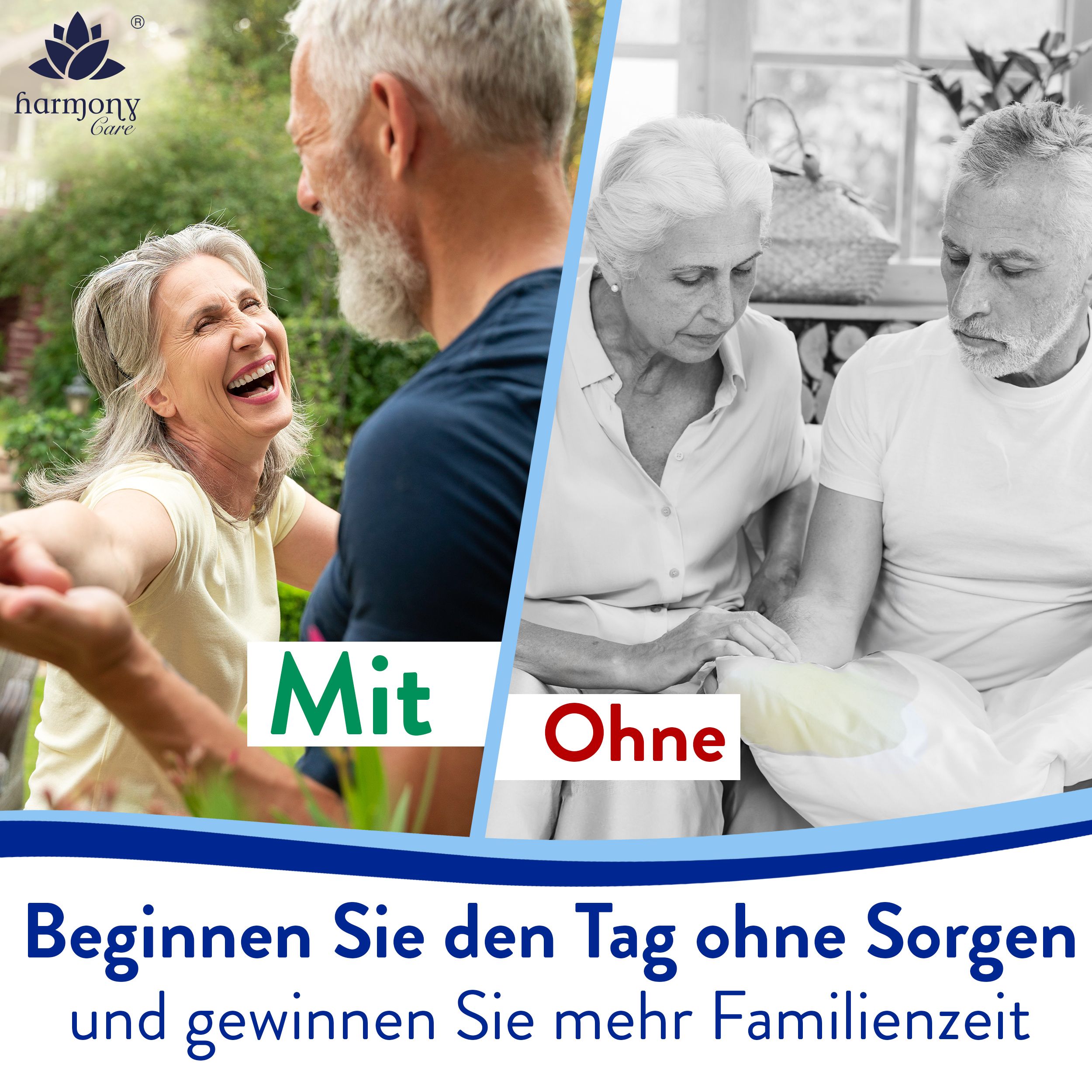 Harmony Care® Inkontinenzunterlage waschbar und rutschfest - saugstarke Inkontinenz Bettunterlage