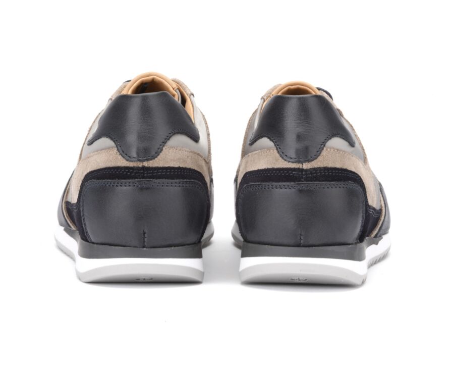 Sneakers homme cuir Navy et Beige - CORUNNA