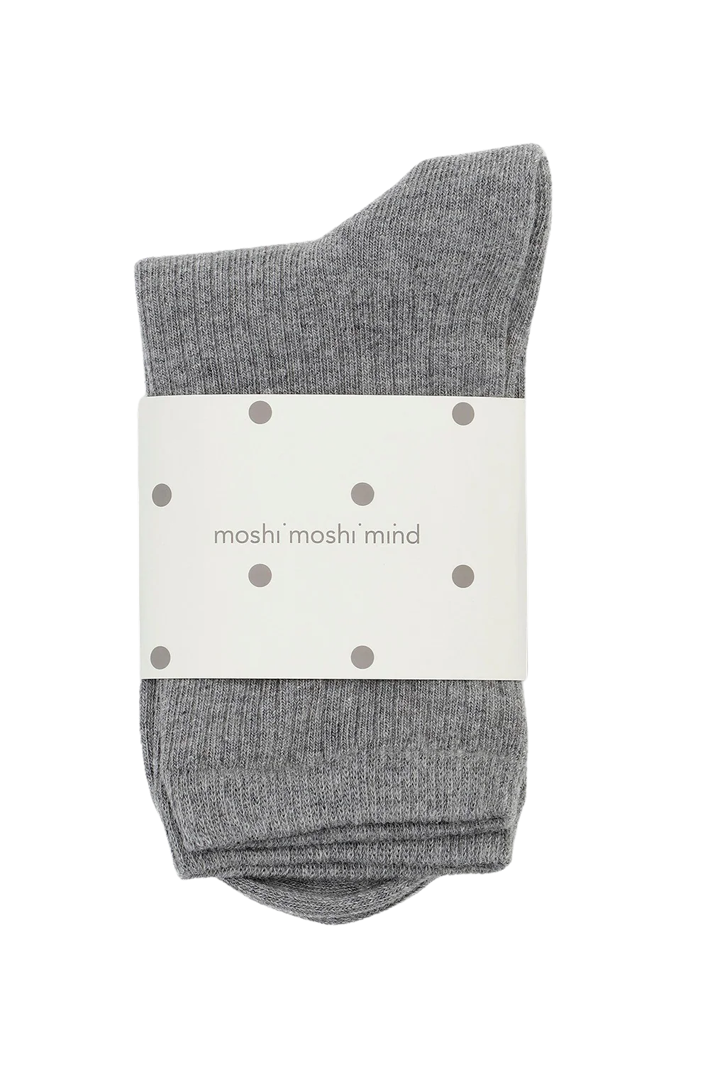 Moshi Moshi Mind  Story Rib ankelstrømper - Grey Melange