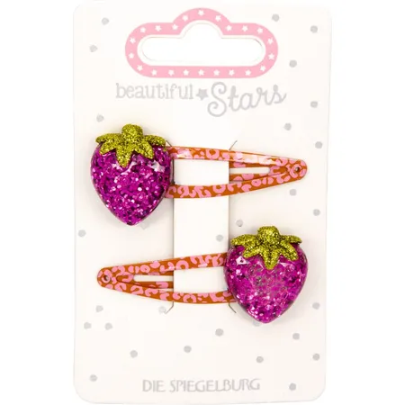 Die Spiegelburg Haarclips Erdbeere - beautiful Stars, 1 Packung, 2-fach sortiert