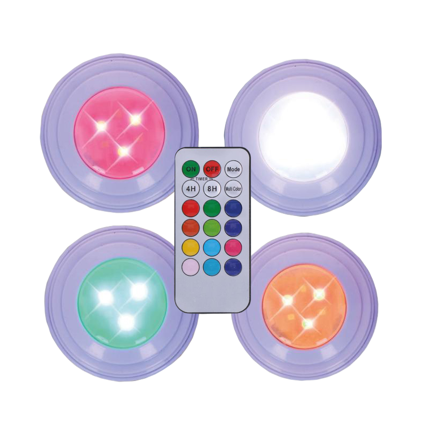 LED Lampe Farbwechsel 4er Set