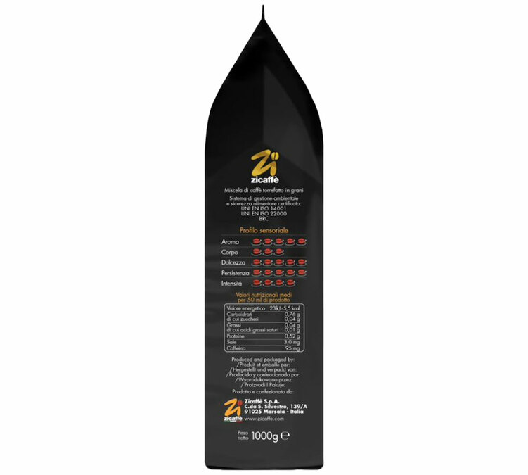 1 kg Café en grain Black of Italy Zicaffè