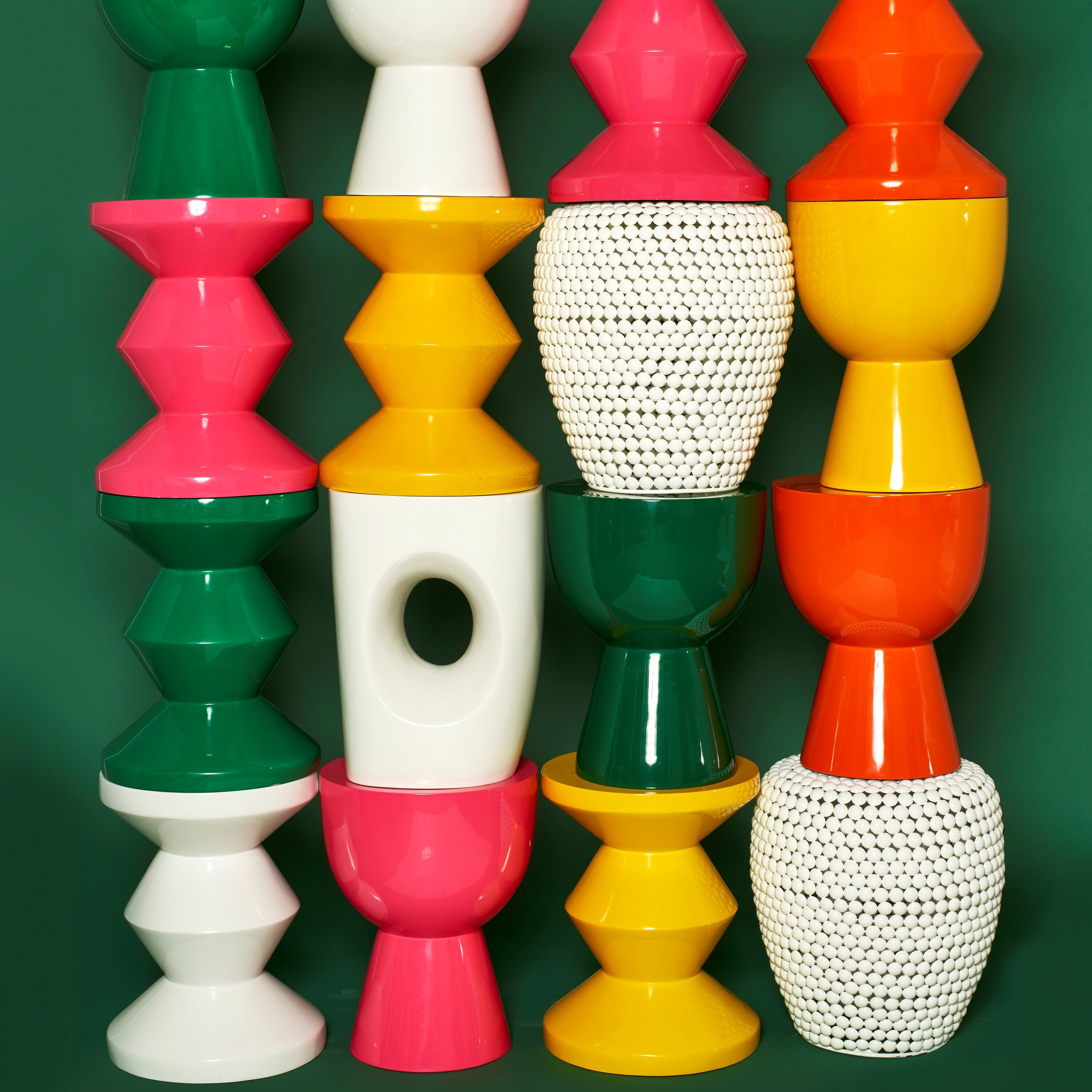 POLSPOTTEN Zig Zag Bijzettafel - Donkergroen