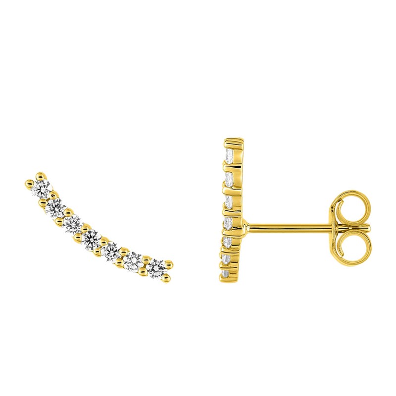 Boucles d'oreilles femme - Oxyde de zirconium - Or 18 Carats