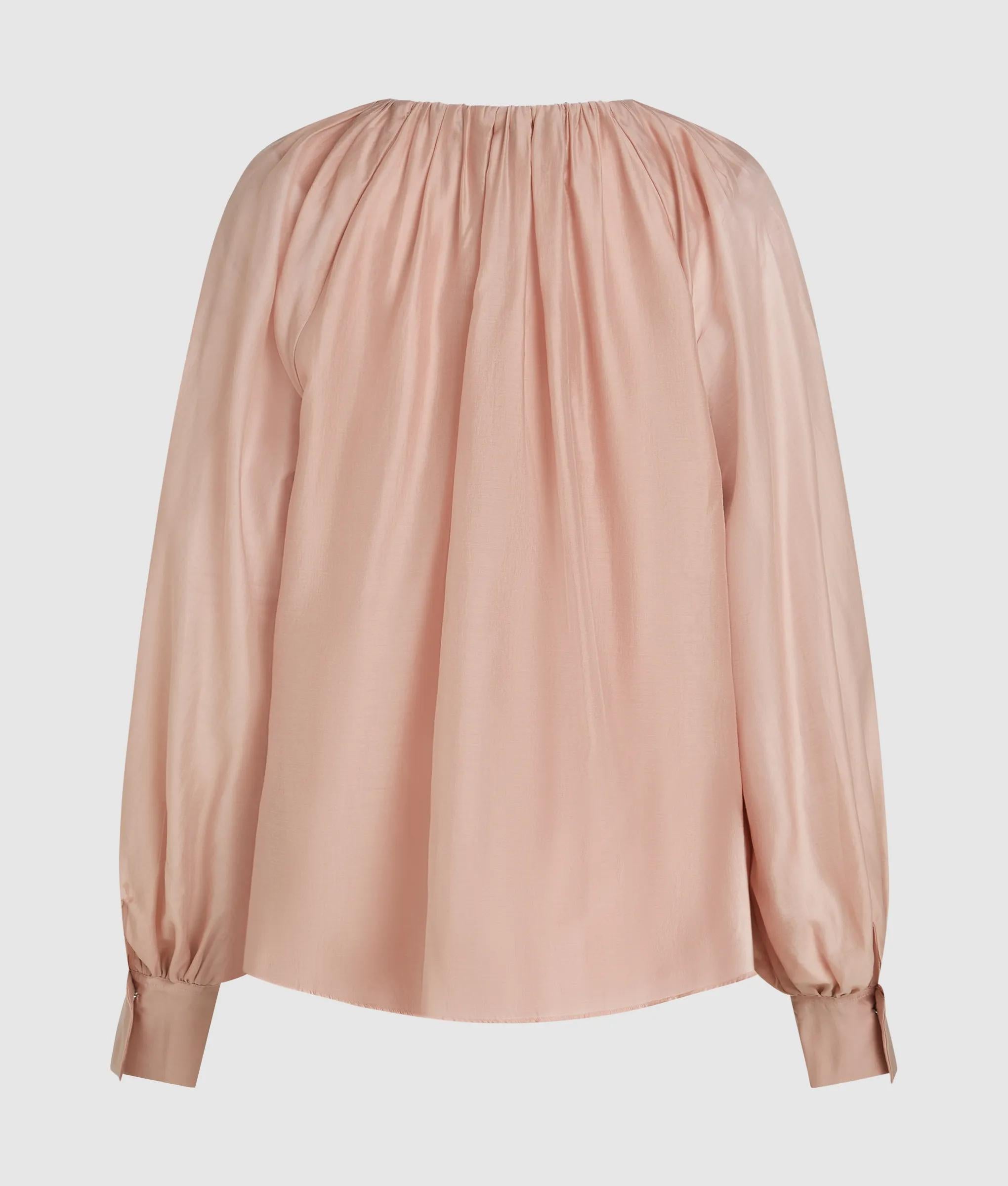 Blouse met samengebonden hals