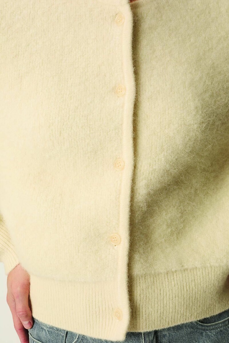 DES PETITS HAUTS<br>Carigan com gola redonda, COMINHO