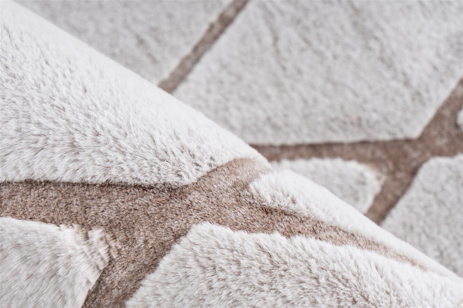 Laagpolig vloerkleed Splendora Wit / Taupe Modern, Klassiek 160 x 230 cm