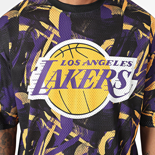 Tee Shirt NBA AOP Mesh Los Angeles Lakers 60424411 Noir Violet