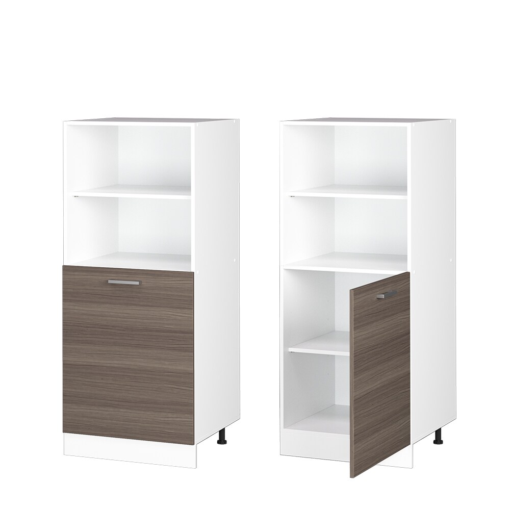 Vicco Backofenumbauschrank Küchenschrank Küchenzeile R-Line 60 cm Weiß Edelgrau kleine Tür