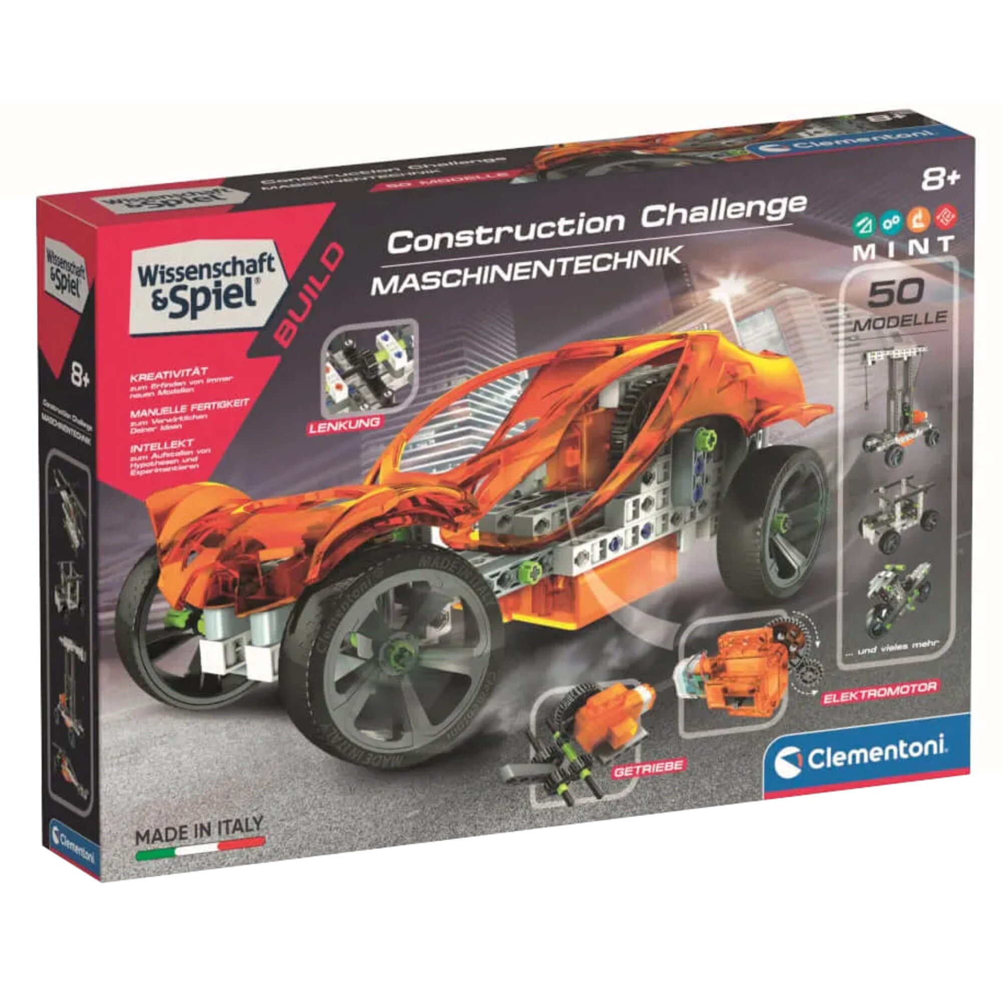 Clementoni Konstruktionsspielzeug Construction Challenge - Maschinentechnik