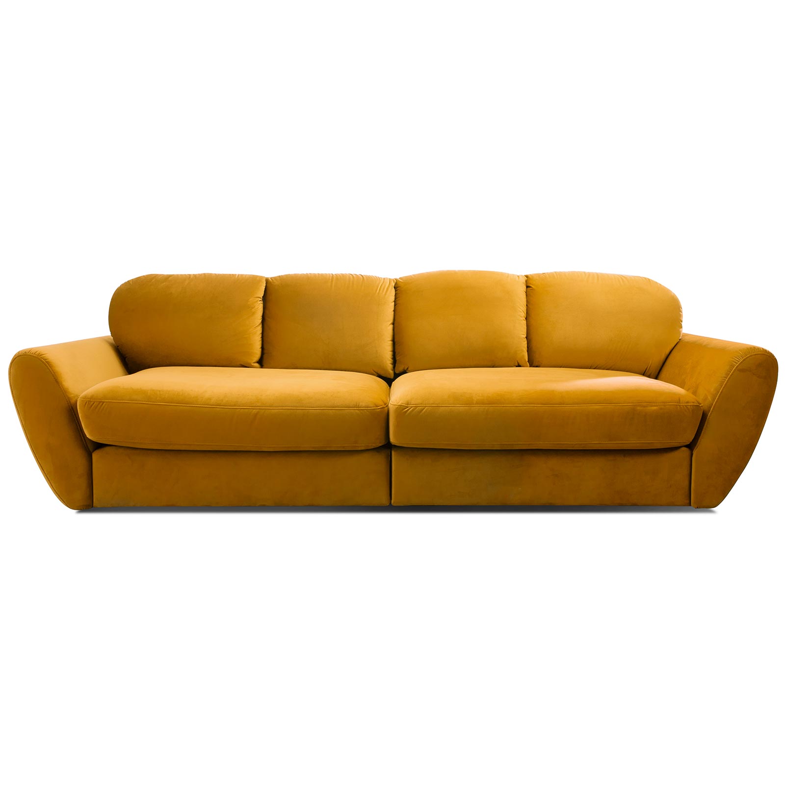 Big Sofa - gold - Samtstoff