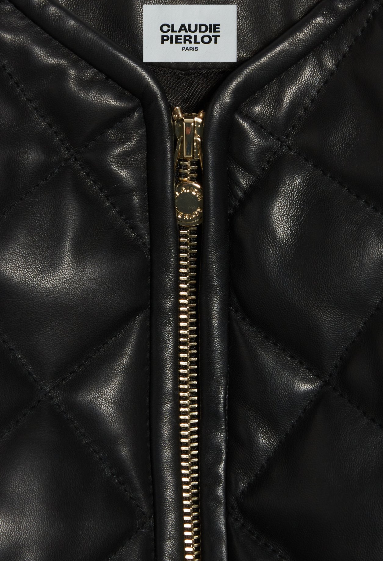 Blouson matelasse cuir