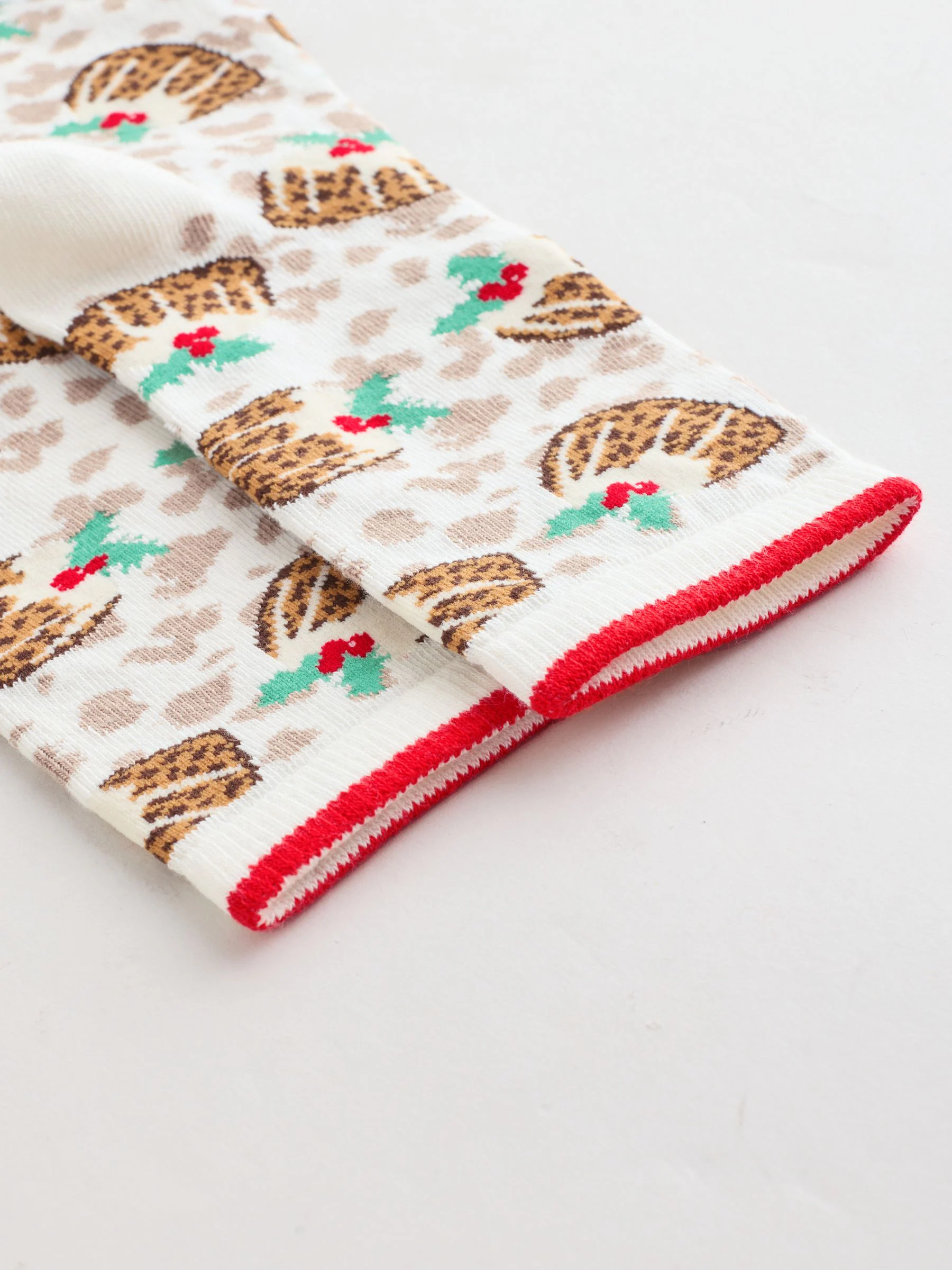 Kerstpudding met kerstluipaard - Sack Socks 1 Pack