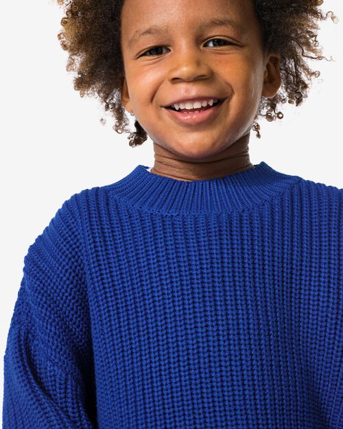 pull enfant en maille bleu