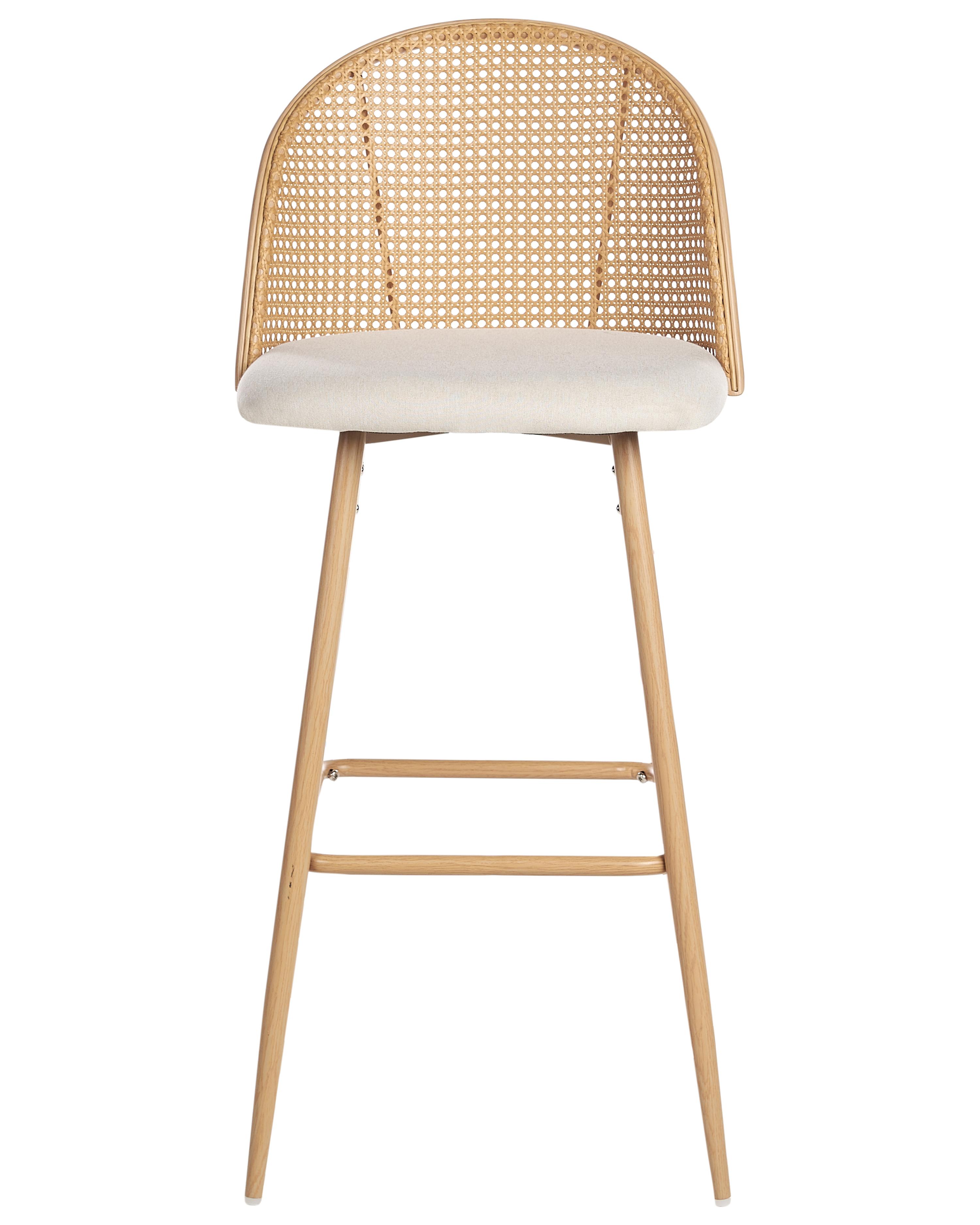 Set van 2 barstoelen CORNELL Metaal Lichtbruin