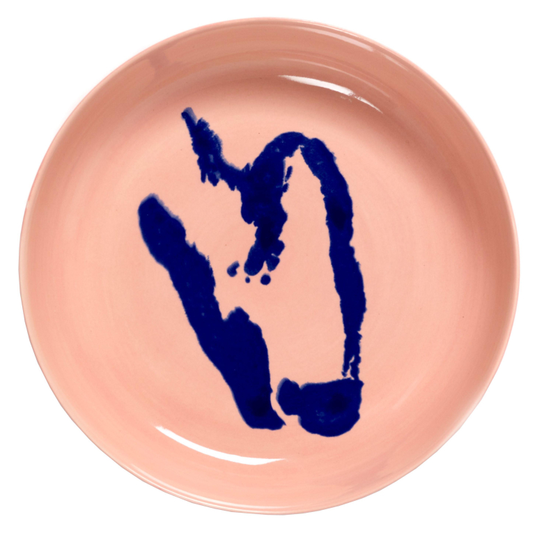Serax Feast by Ottolenghi diep bord Ø22 set van 2 Pink/Blue Pepper