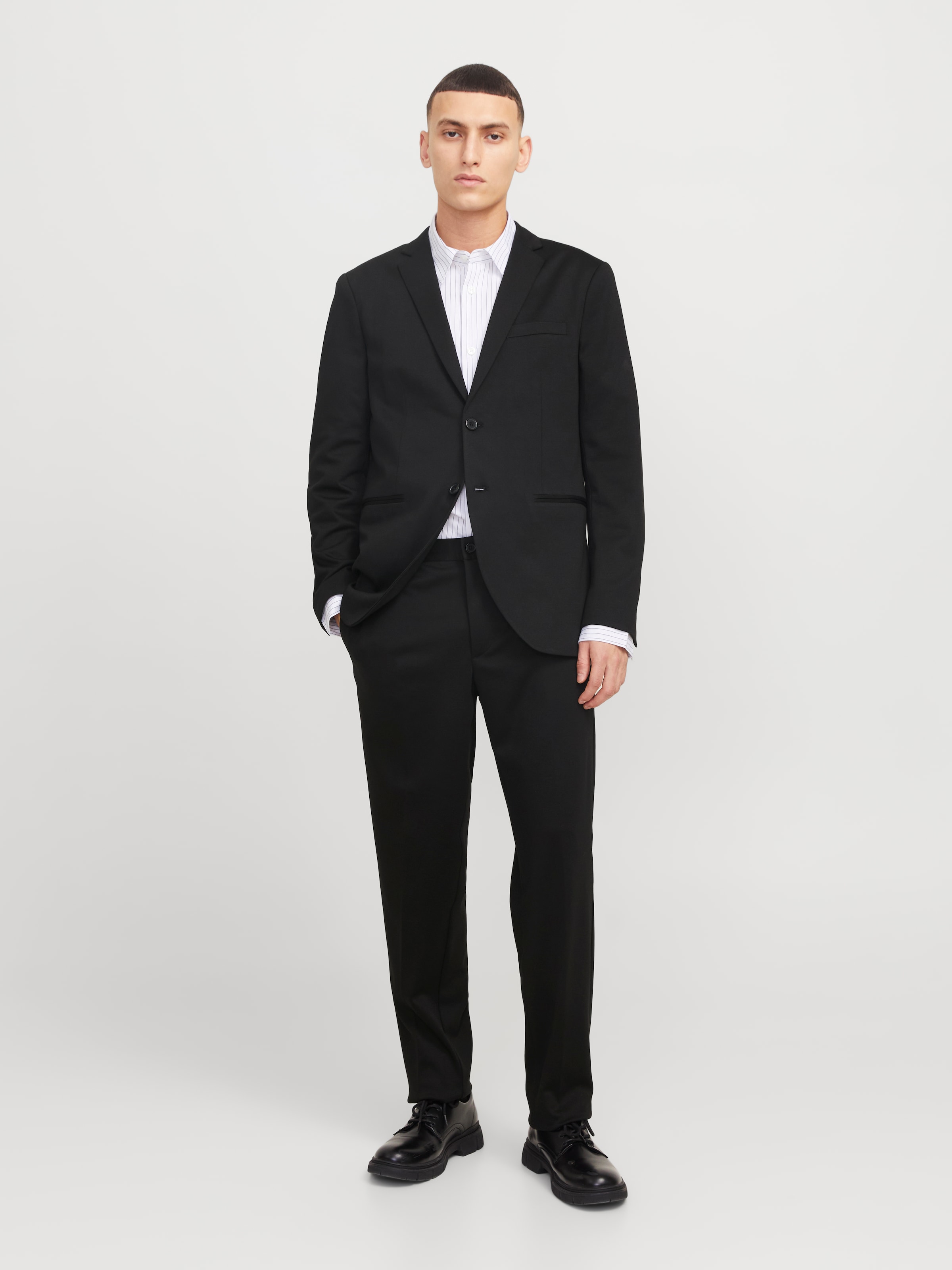 Jack & Jones Anzughose »JPRJAXON Businesshose mit mittlerer Bundhöhe«  unifarben, modisch, slim fit, Materialmix