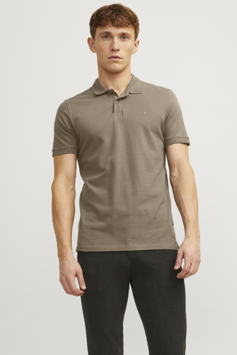 Jack & Jones taupe heren polo