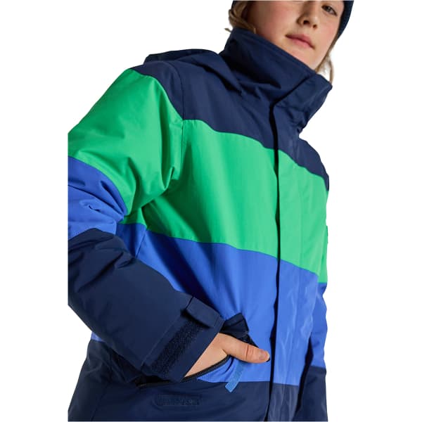 Veste snowboard BURTON BOYS' SYMBOL 2L JACKET DRESS DRESS BLUE/GALAXY GREEN/AMPARO BLUE