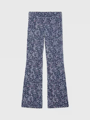 Leggings flare com estampa floral adaptável