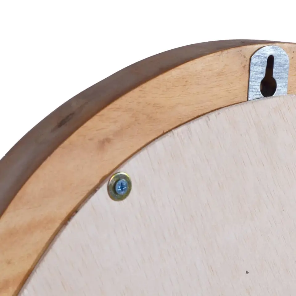 vidaXL - Spiegel - Bruin - Teakhout - Φ 60 cm