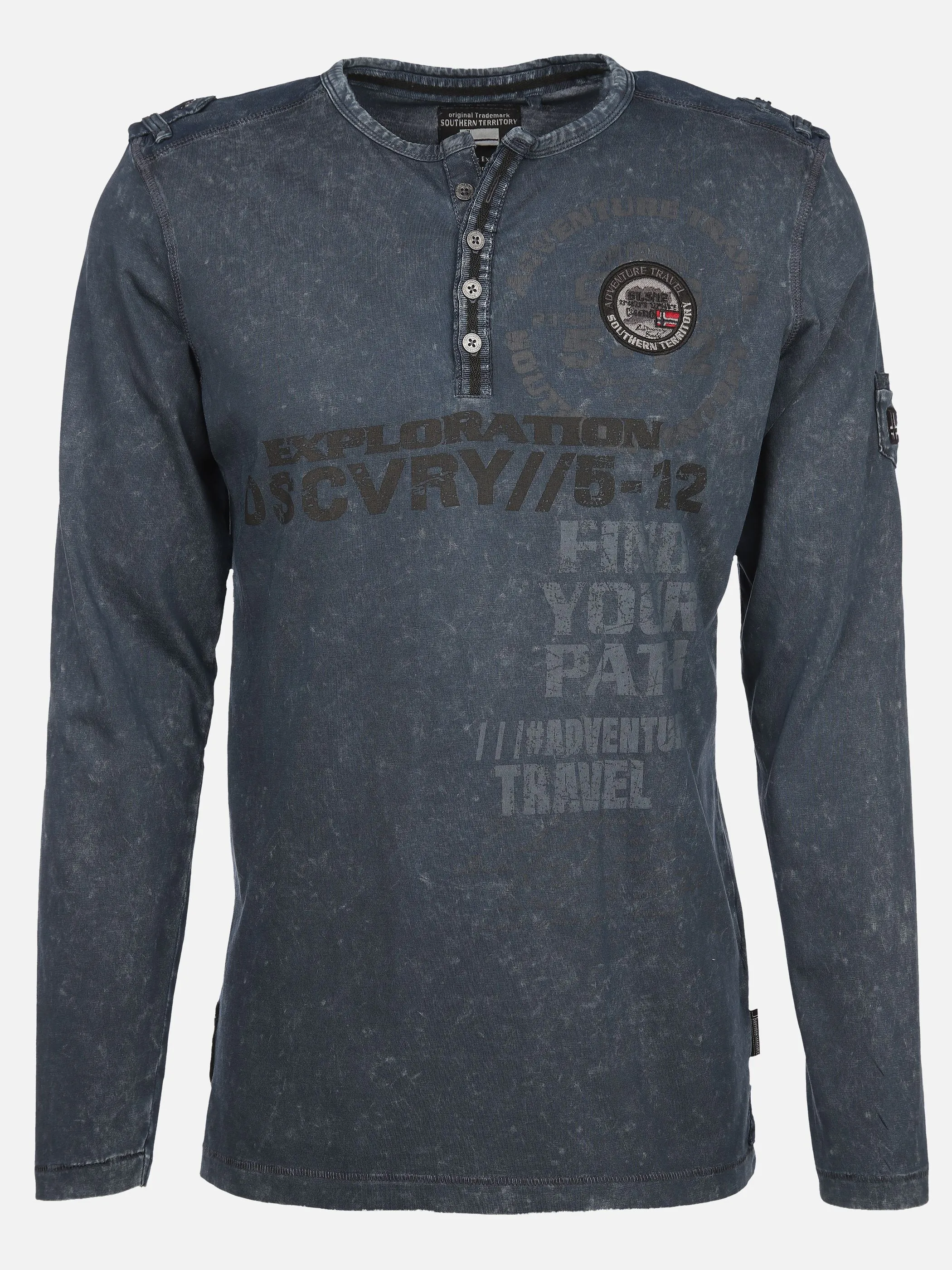 Herren Henleyshirt mit langem Arm