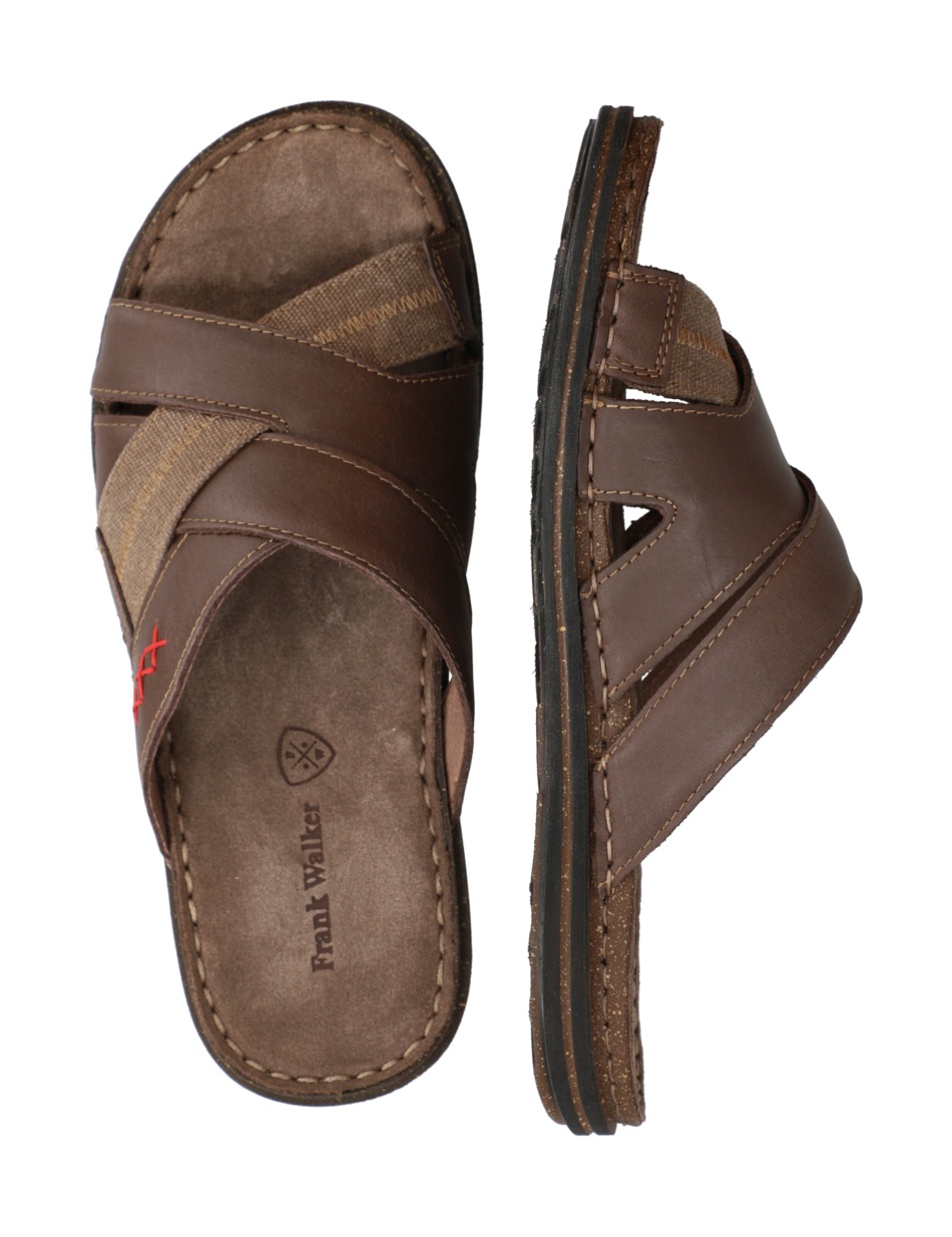 Lederkombination Pantoffel