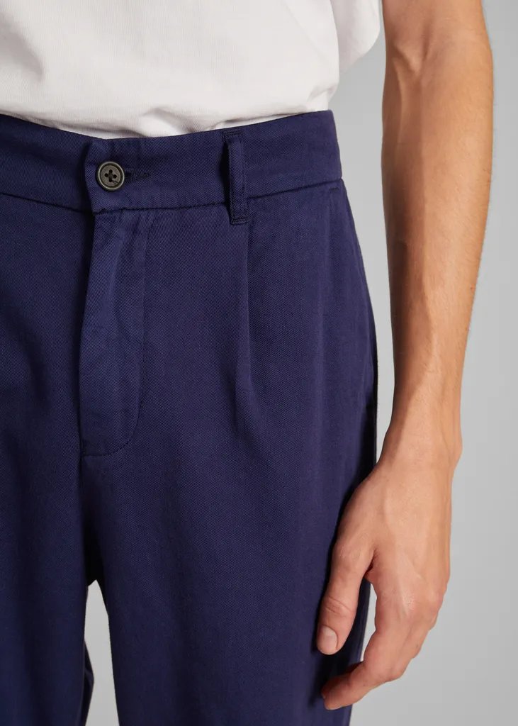 Pantalon à plis en twill de coton L'Exception Paris
