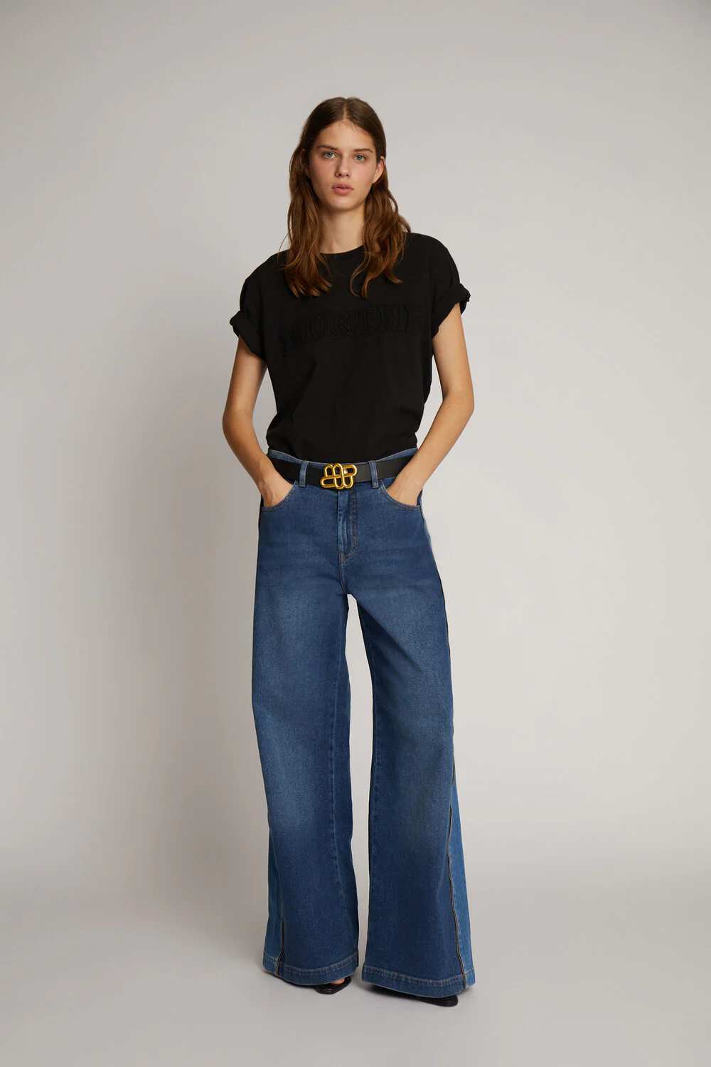 MUNTHE  Obbia wide leg jeans - Indigo