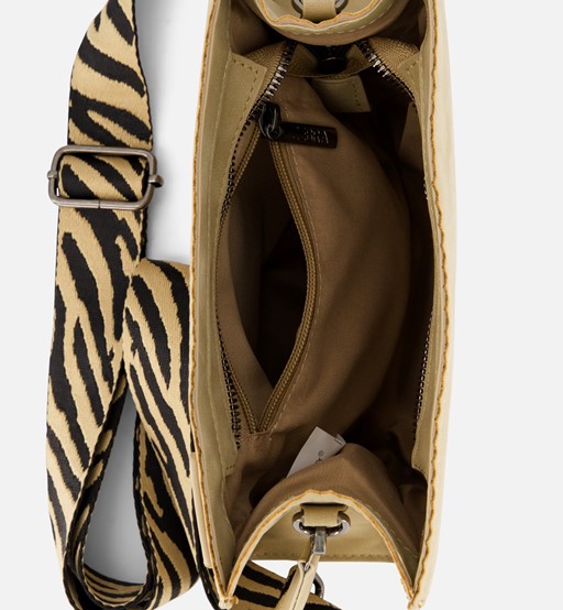 Zebra Merel Schoudertas beige Imitatieleer