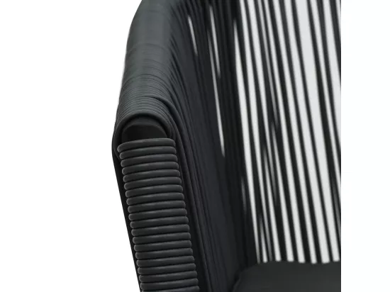 Chaises de jardin 2 pièces Noir Rotin PE