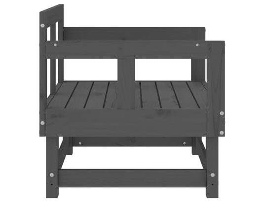 VIDAXL - Fauteuil Chaises de jardin 2 pcs gris bois massif de pin